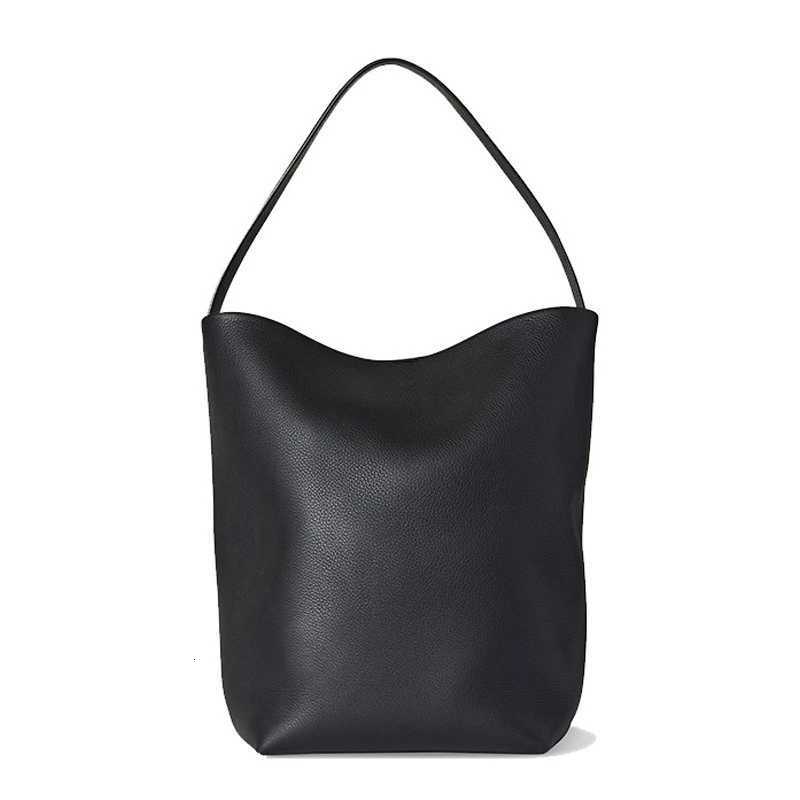 High-end Niche Bucket Tote Bag Large Capacity Genuine Leather Minimalist Fi Shoder Bag Y251211