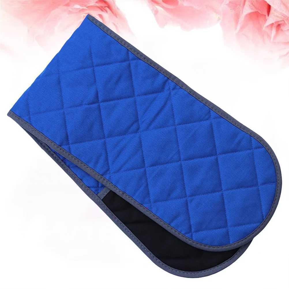 1Pcs Anti-Slip Heat Resistant Silicone Gloves Blue Bbq Grill Oven Mitts for Kitchen Cooking Baking Anti-Scalding H251212