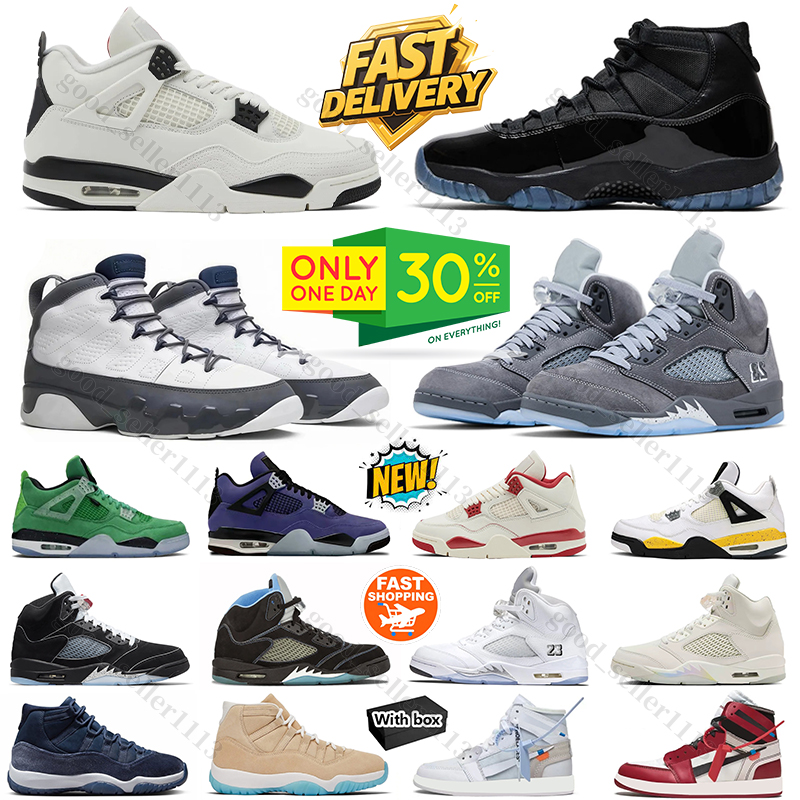 gamma 11s 2025 4s 5s basketball shoes Black Cat Flight Club Wolf Grey Lakers University Blue Fire Metallic Reimagined White Thunder sneakers with box