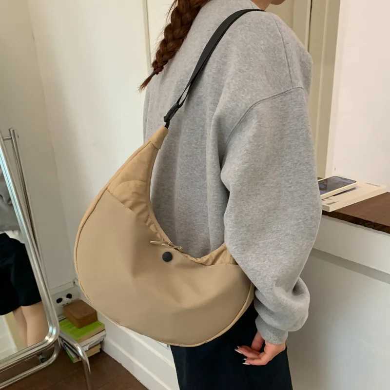 New Winter Texture Simple Crossbody Bag Korean Style Embroidery Cmuting Hobo Bag Fi Casual and Versatile Shoder Bag Y251211