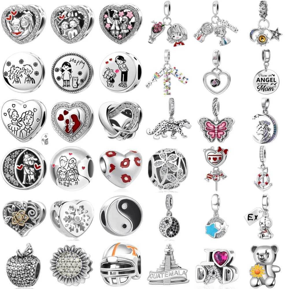 NEW 925 Sier ple Bead Pendant Suitable for European Bracelet DIY Accories Fine Jewelry Y251212