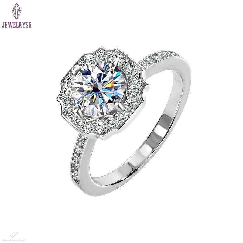 luxury rings designer for women 925 sterling silver inlaid VVS1 pass diamond tester moissanite ring for womens engagement wedding ring luxe jewelry wo