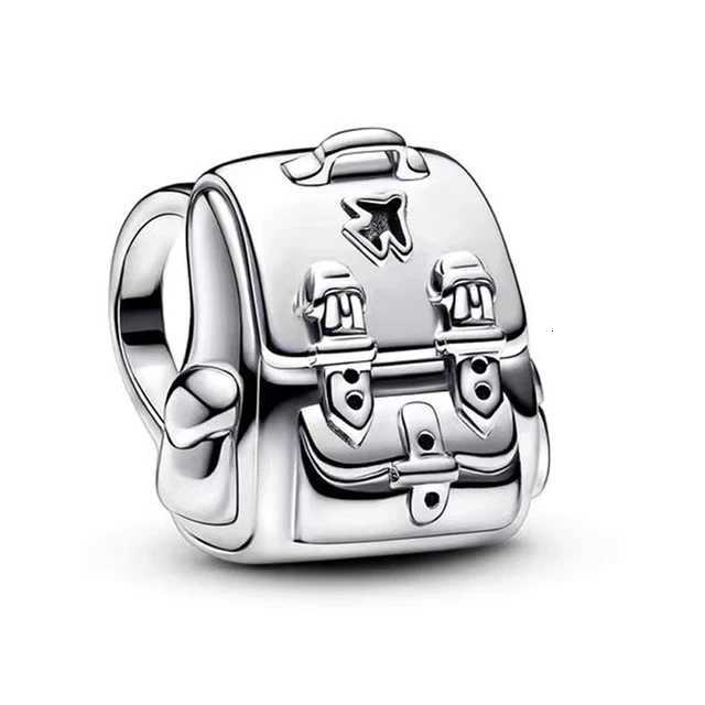 New Fashion 925 Sterling Sier Schoolbag Graduation C Book Tea Pendant Fit Charms Bracelet Wen Jewelry Gift Y251212
