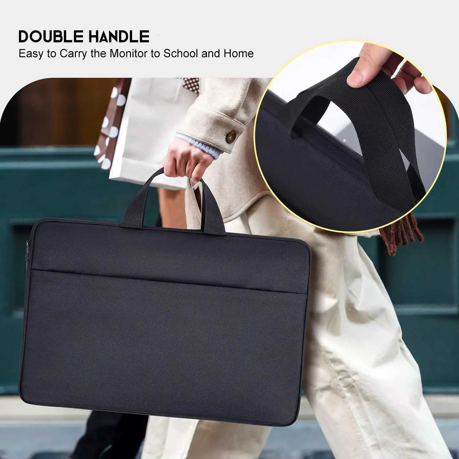 UPERFECT Laptop Sleeve Bag 22inch For Monitor Notebook Tablet With Large Capacity Durable Handle-Waterproof Accessory StorageT251212