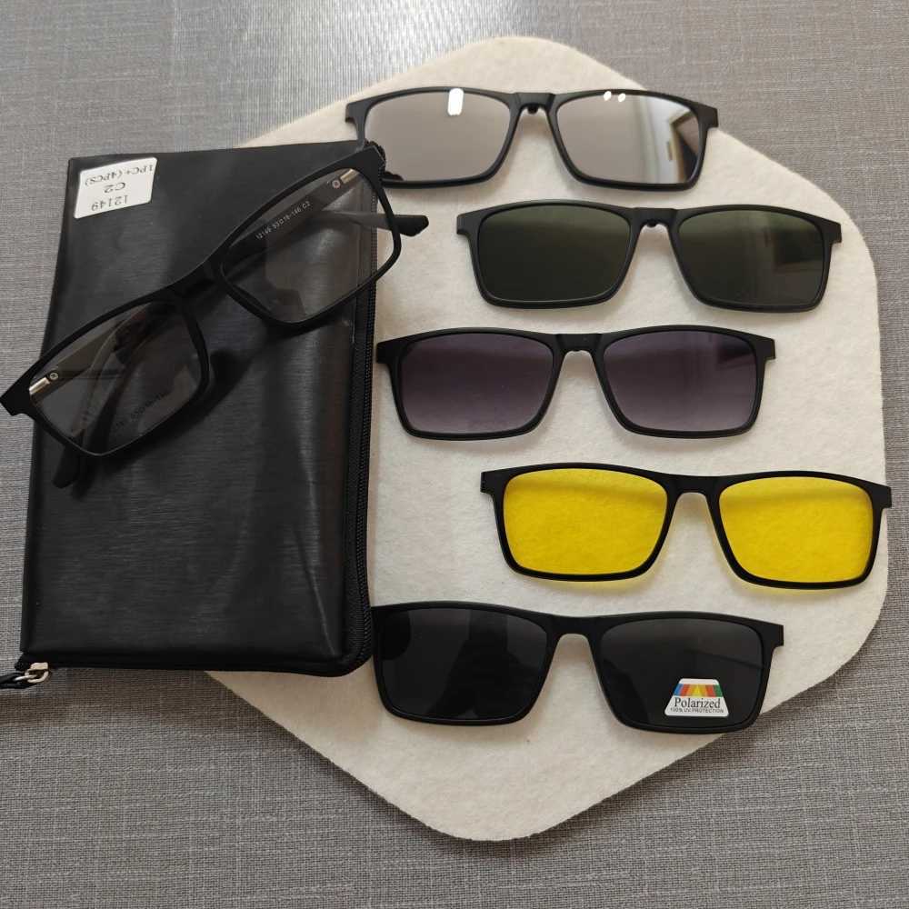 YIMARUILI 15 Fashion Polarized Eyeglasses Square Driving Night Vision Optical Prescription Glasses Men And Women 12149 G251212