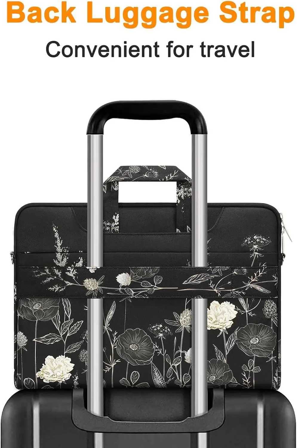 MOSISO Laptop Bag 13-16 inch with Shoulder Strap Retro Flower with Handle 156 Macbook Case for Macbook Air/Pro HP Lenovo DellT251212