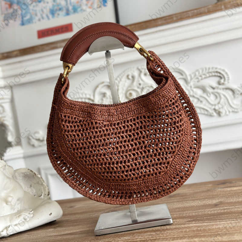 10A handbag Fashion bags beach tote Handbag armpit hobo bag woven unique banana shaped handle and vibrant lafitegrases color scheme sixe 36cm with box