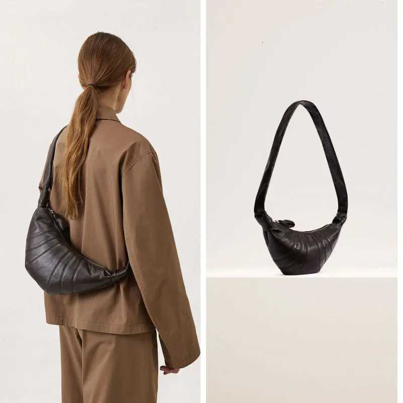 Lazy-chic Flap Bag in Soft Leather - New Wens Trendy Crossbody Bag with Unique Texture Baguette Style Y251211