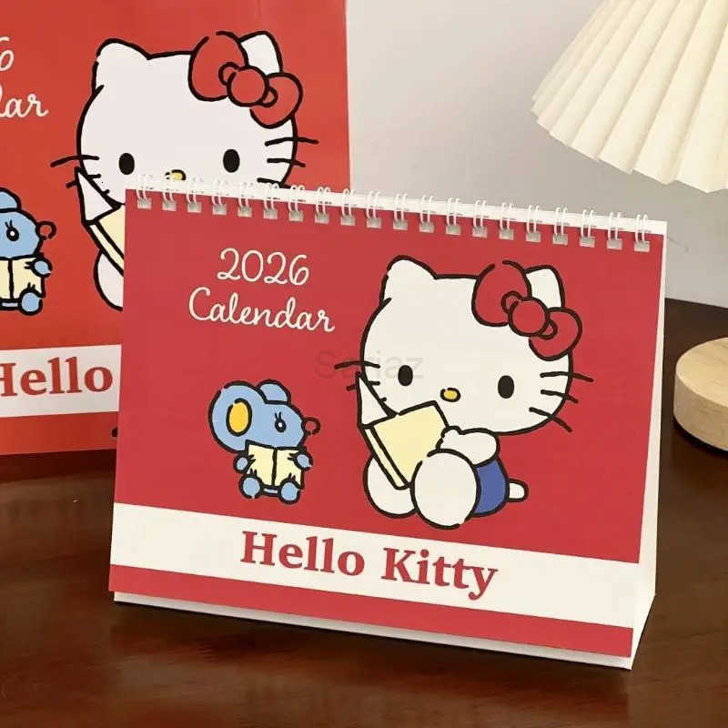 Sanrio 2026 Desktop Calendar Anime Hello Kitty Calendar Kawaii Desktops Decoration Christmas Gifts H251212