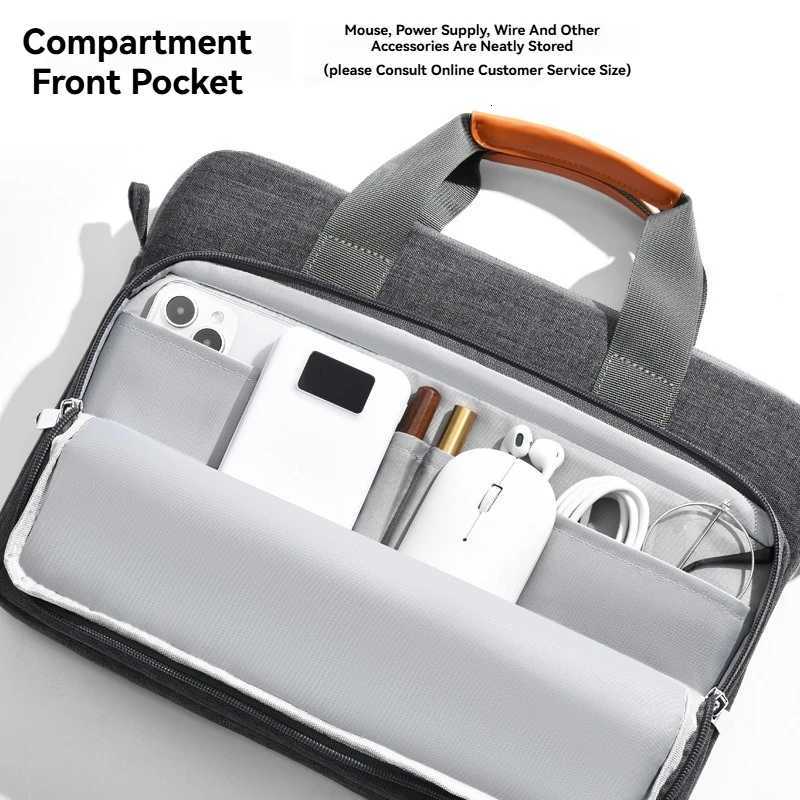 Laptop Bag For Macbook Air Pro 16 Case Computer 133 14 156 173 Inch Notebook Shoulder Handbag Men Women Waterproof BriefcaseT251212