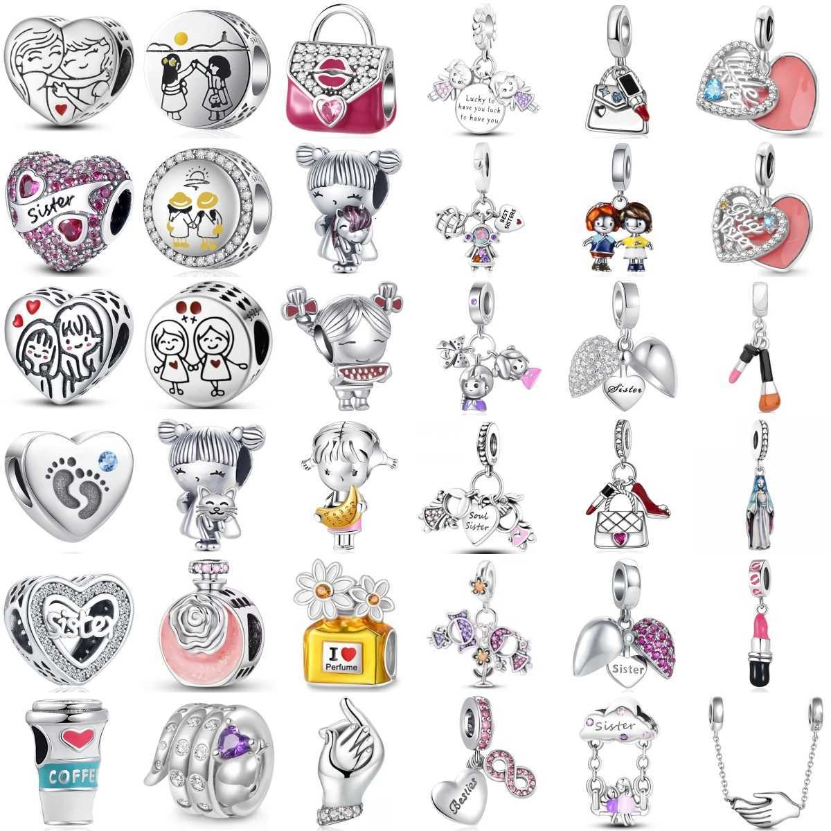 Fashion 925 Sterling Sier Best Friend Sister Daisy Per DIY Fine Beads Fit Pendant Wen Bracelet Accories Gift Y251212