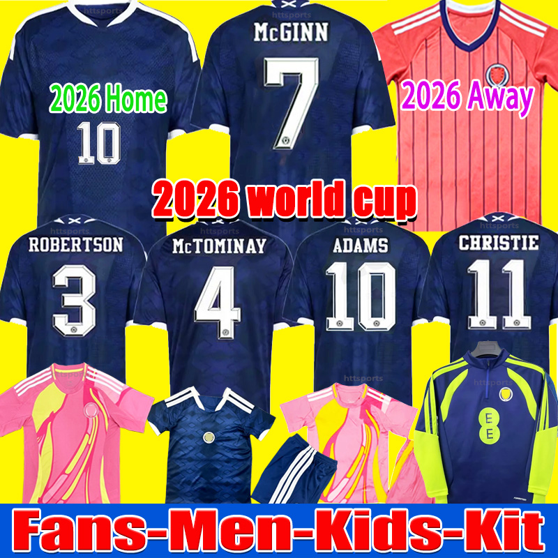 2026 Scotland Soccer Jerseys 2025 2026 ROBERTSON McTominay McGREGOR SHANKLAND MCGREGOR Football Shirt Home Away thrid maillot de Foot men kids kits unifrom