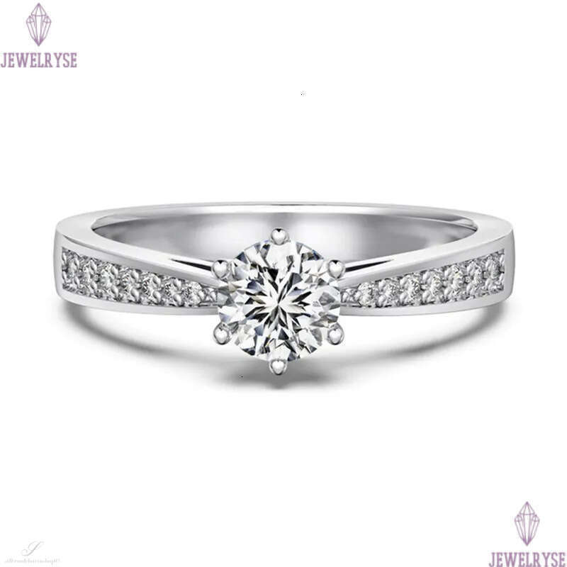 5mm diamond ring for woman six prong setting 12 colors s25 sterling silver 5A zirconia engagement wedding rings designer ladies luxury jewelry gift bo