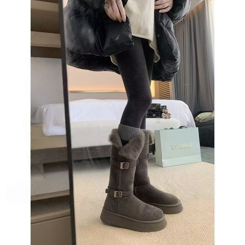 High quality merchants hot Classic Low Mel casual shoes LowMel Autumn winter women snow top cozy sheepskin sport Casual boots