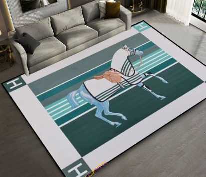 Ethnic Horse Pattern Non-Slip Yoga Rug Living Room, Bedroom, Kitchen Floor for Kids Durable Decorative Door Mat - H251011 W260226