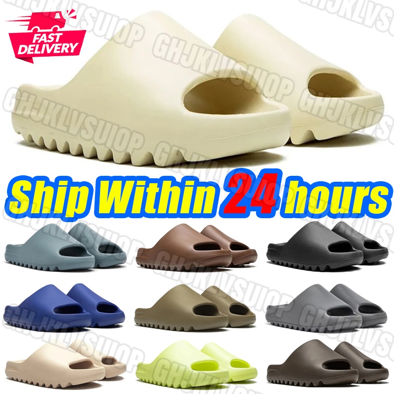 Designer Slippers EVA Slides onyx slate marine Men Women bone desert sand core resin flat Slide azure Classic Sandals 36-48