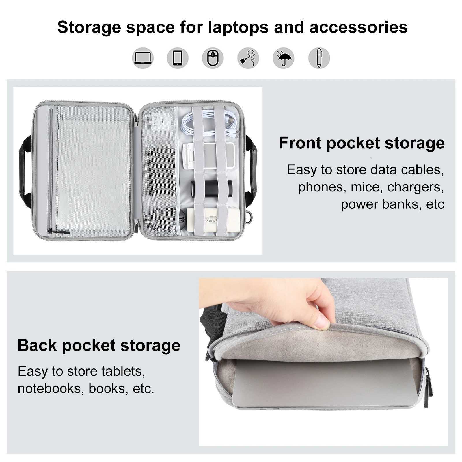 HAWEEL 13-16inch Briefcase Crossbody Laptop Bag Waterproof Notebook Case Sleeve For MacbookLenovo ASUSHP Computer HandbagT251212