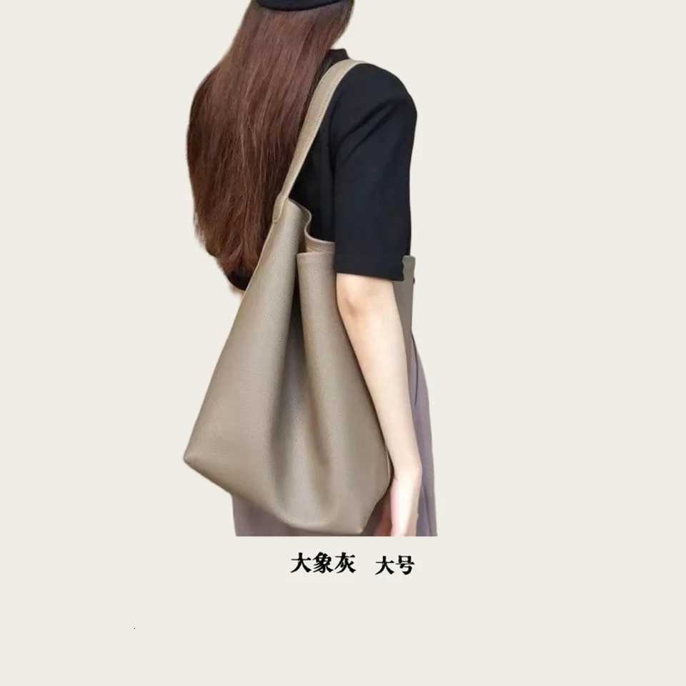 Bucket bag large capacity lychee patter cmuting tote bag ly simple shoder tote bag Y251211