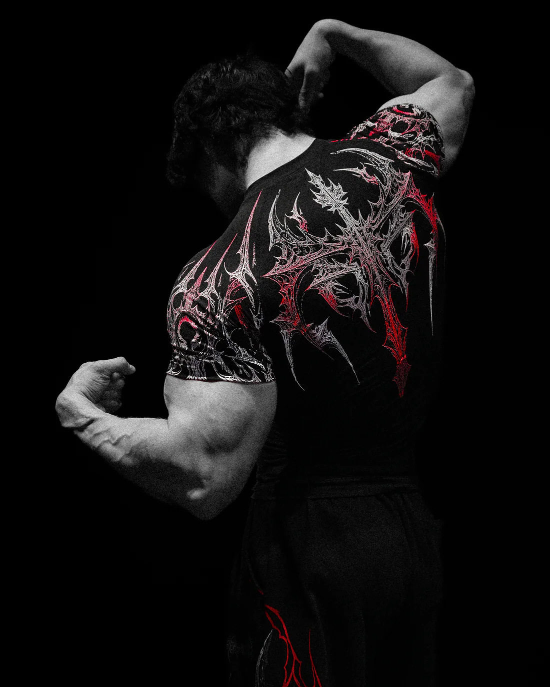 Men's T Shirts Breathedivinity Glam Meets Gym Culture Breathedivinity Bloodraven COTTON Sports Fitness Trainer Clothe Quick Dry Breathable Stretc