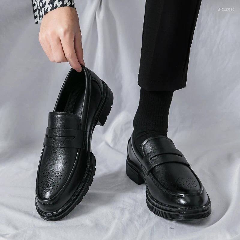 Dress Shoes High Quality Men's Office Casual Business For Men Brogues Leather Social Wedding Formal Loafers Male