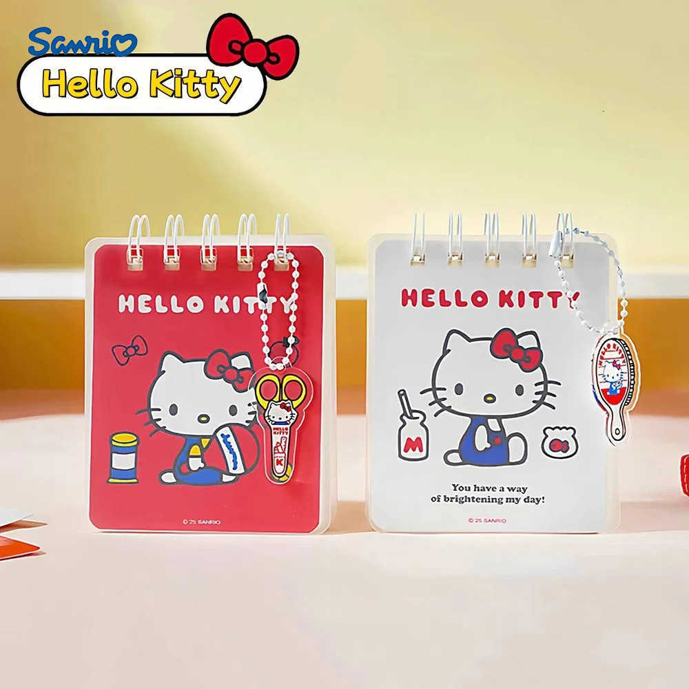 Sanrio Genuine Hello Kitty Flip-Top Spiral Notebook Kawaii Portable Planner Student Cartoon Stationery School Prize Girls Gifts H251212