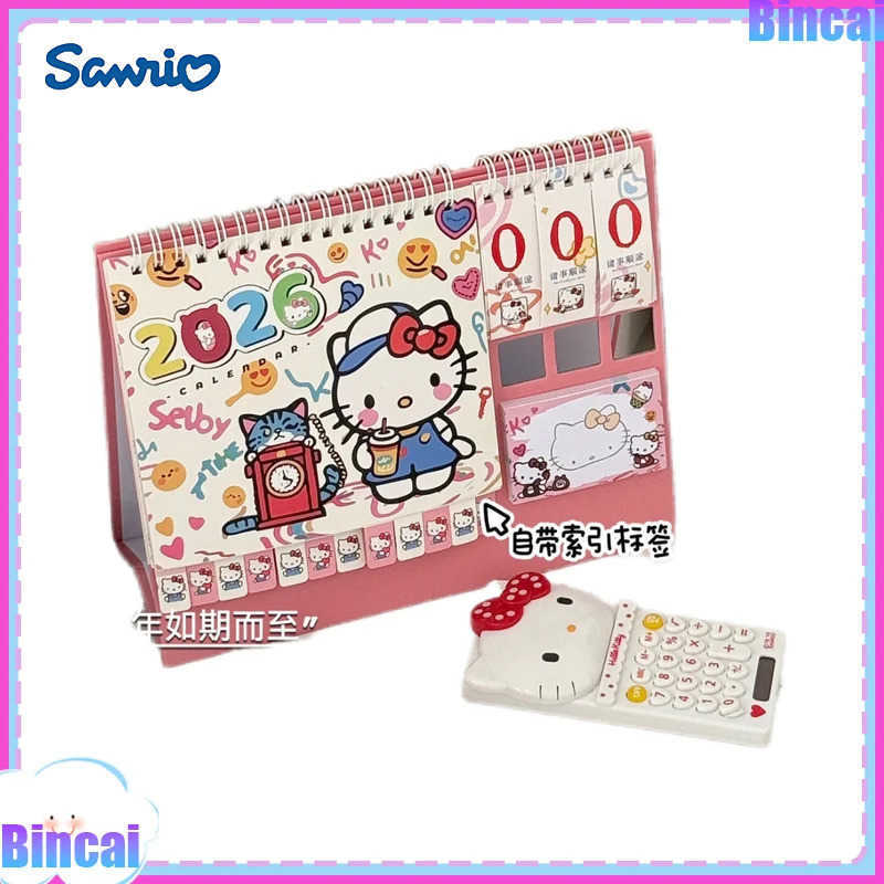 Sanrio Cute 2026 Hello Kitty Large Desk Calendar - Kawaii High-Aesthetic Desktop Decoration Student Check-In Planner Birthday Gifts H251212