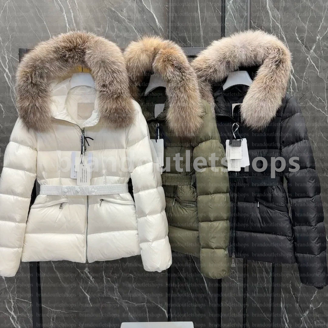 Womans Coat Designer jacket winter boed short down jackets fur coats Puffer jacket Long parkas with belt lady embroidered badge hooded puffer jacket coat