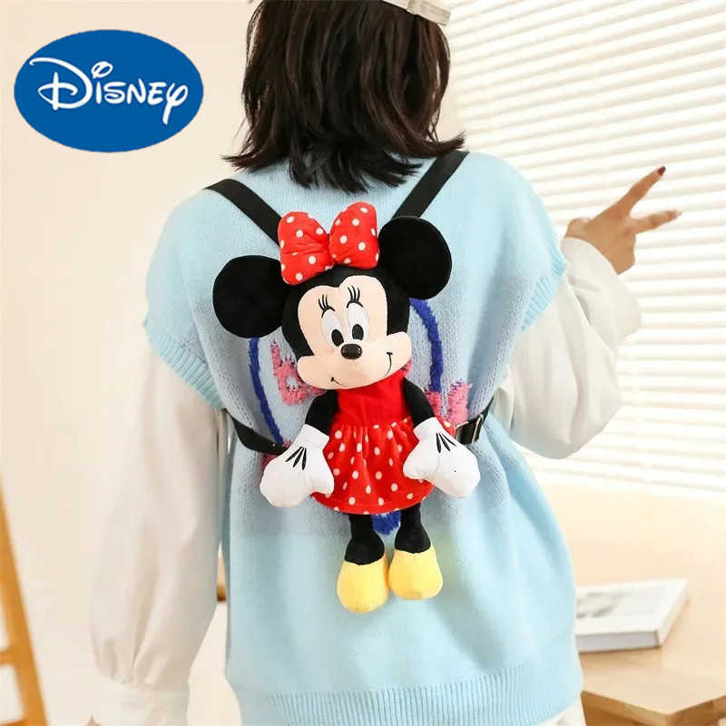 Disney New Student Childrens Backpack Cartoon Cute Mickey and Minnie Backpack Mobile Phone Bag Childrens Gift H251212