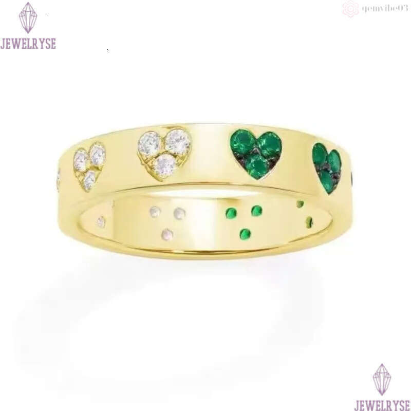 Love heart designer ring for women blue crystal green diamond lovely hearts sweet rings jewelry valentines day gift