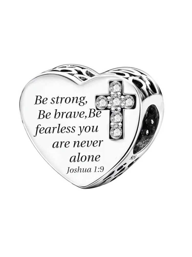 925 Sterling Sier Cross Prayer Pendant Charm Ball Suitable for Bracelets DIY Wens High Quty Fine Jewelry Y251212