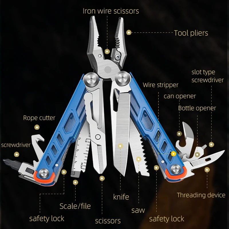 Car-mounted Folding Tool Pliers Multi-functional Plier Outdoor Multi-purpose Camping Set Knife Portable - view 3