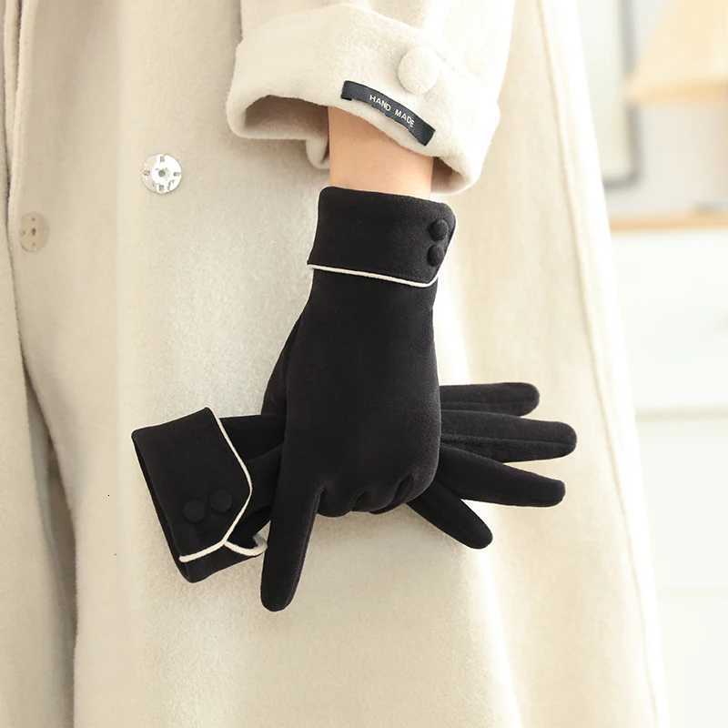 1 Pair of Womens Warm Gloves Suitable for Women with Fleece Lining Windproof and Cold-Resistant Available in Multiple Colors Elegant and Stylish Glove