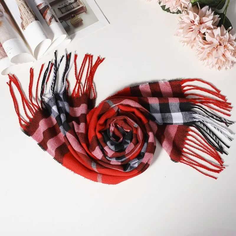 New Design Plaid Cashmere Scarf Man Tassel Shawl Stripe Pashmina Keep Warm Winter Scarf Outdoor High Quality Neck Cover Scarf Y251211