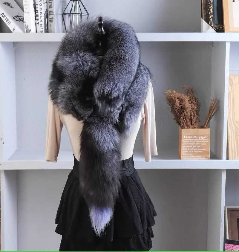 Party Real Fox Fur Scarves Natural One-Piece Fox Fur Collar Warm Soft Real Fox Fur Scarf Luxury Women Men Jackets Hood Shawl Y251211