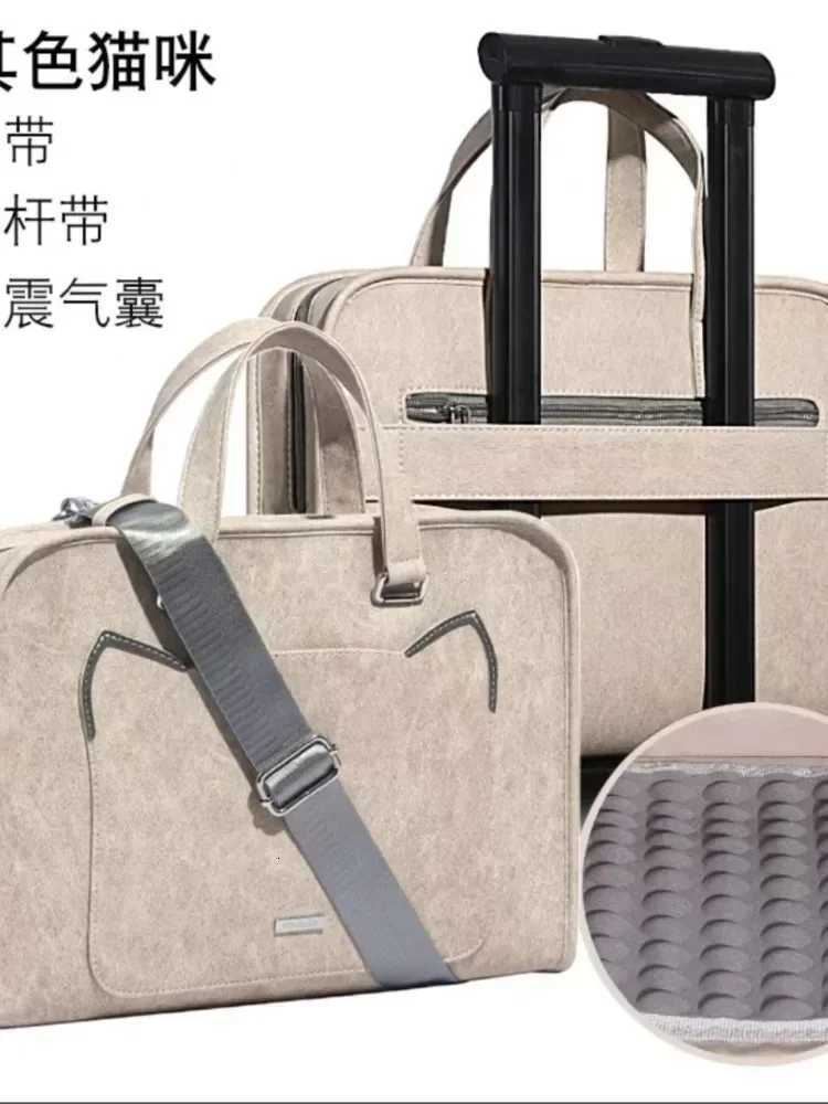 Pink Laptop Shoulder Bag Sleeve Handbag Waterproof MacBook Air Pro 133 14 156 16 Inch PC Case Travel Briefcase ShockproofT251212
