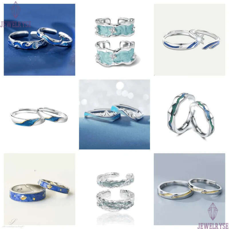 Prince Rose Love Rings S925 silver plated engagement wedding propose lover couple ring jewelry gift