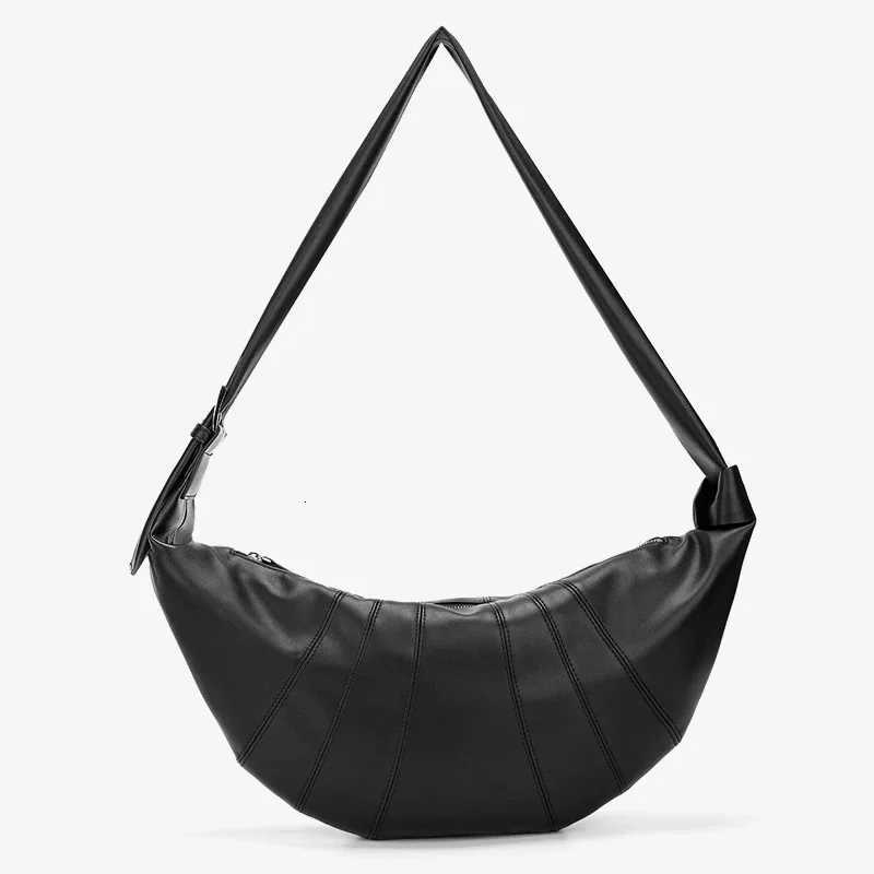 New Dumpling Crossbody Bag Men Fi Croissant Mens Crossbody Bag Luxury Soft Leather Shoder Bags M Large Capacity Hobos Y251211