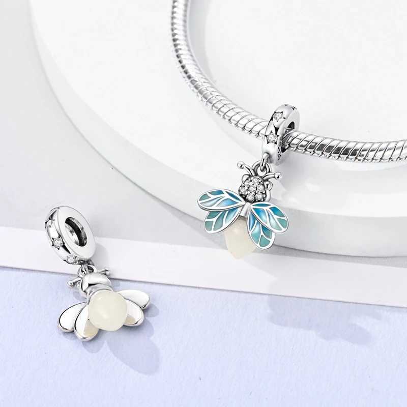 925 Sterling Sier Charm Bead Pendant Firefly Bee Dragoy Beads Fit Bracelet Necklace Wan Jewelry Gifts Y251212