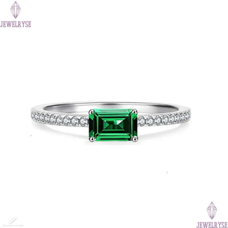 4x6mm emerald diamond band designer rings for women wedding engagement 925 sterling silver gold finger luxury ring square 5A zirconia jewelry woman gi