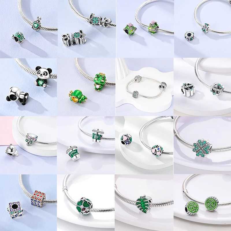 New 925 Sterling Sier Cactus Charm Spring Green Series Bead Pendant For Beads Bracelet DIY Jewelry Y251212
