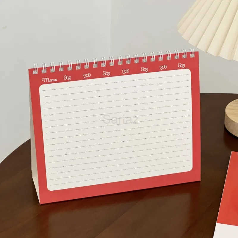 Sanrio 2026 Hello Kitty Coil Desk Calendar Cartoon Cute Tabletop Flip Schedule Monthly Calendar with Memo Notes for Home Office School H251212