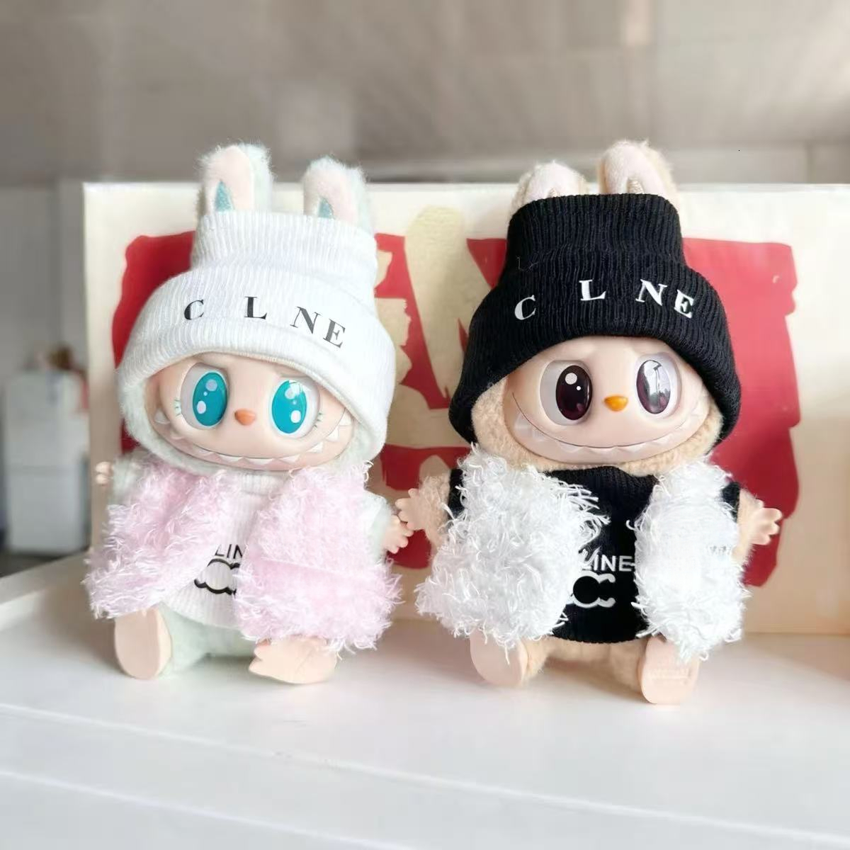 2025 new Set 3pcs Accessories Designer Clothes Sweater Two-piece Sets Labubu Outfit Doll Clothing Dress Up