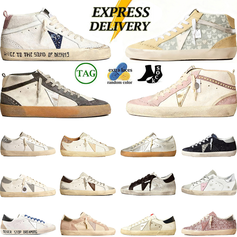 Designer Sliders Women Men slippers gold roSe heart print Old Dirty Shoe star Star Trainers Plate-forme sneakers Des Chaussures