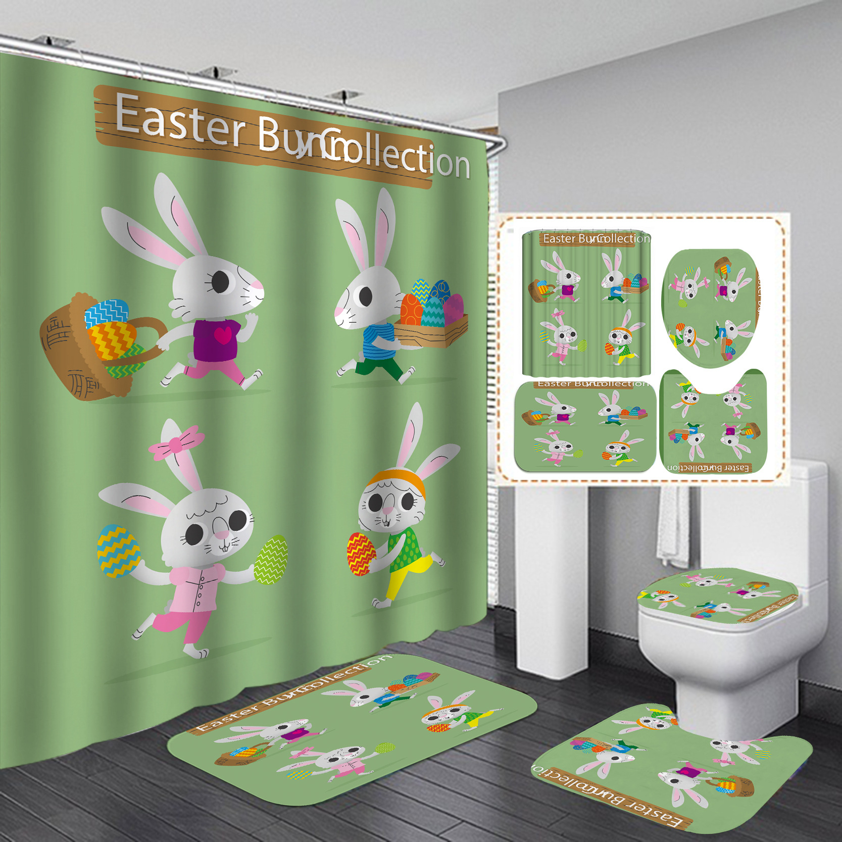 YL-37944 Digital Printed Waterproof Bathroom Composite Shower Curtain - Factory Direct Supply, Wholesale Shower Curtains