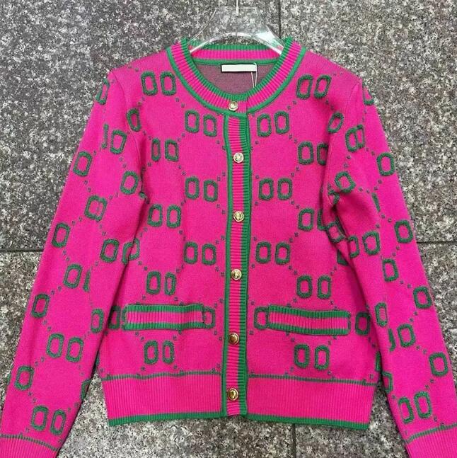 Women's Sweater Jacket Knitted Long Sleeve Crew Neck Luxury Designer Sweaters Embroidered Lettering Loose cardigan Casual coat clothes