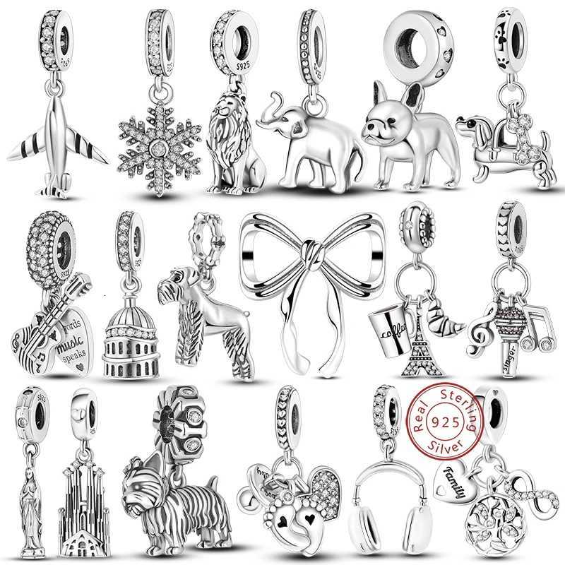 Fit 925 Sterling Sier Charms Beads Puppy Bow Sier Charms For Bracelet Pendant Wen Jewelry Gifts Y251212