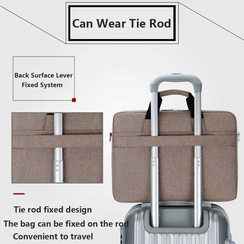 Laptop Bag 133 14 156 173 Inch Notebook Computer Case For Macbook Air Pro 13 Shoulder Handbag Men Women Waterproof BriefcaseT251212