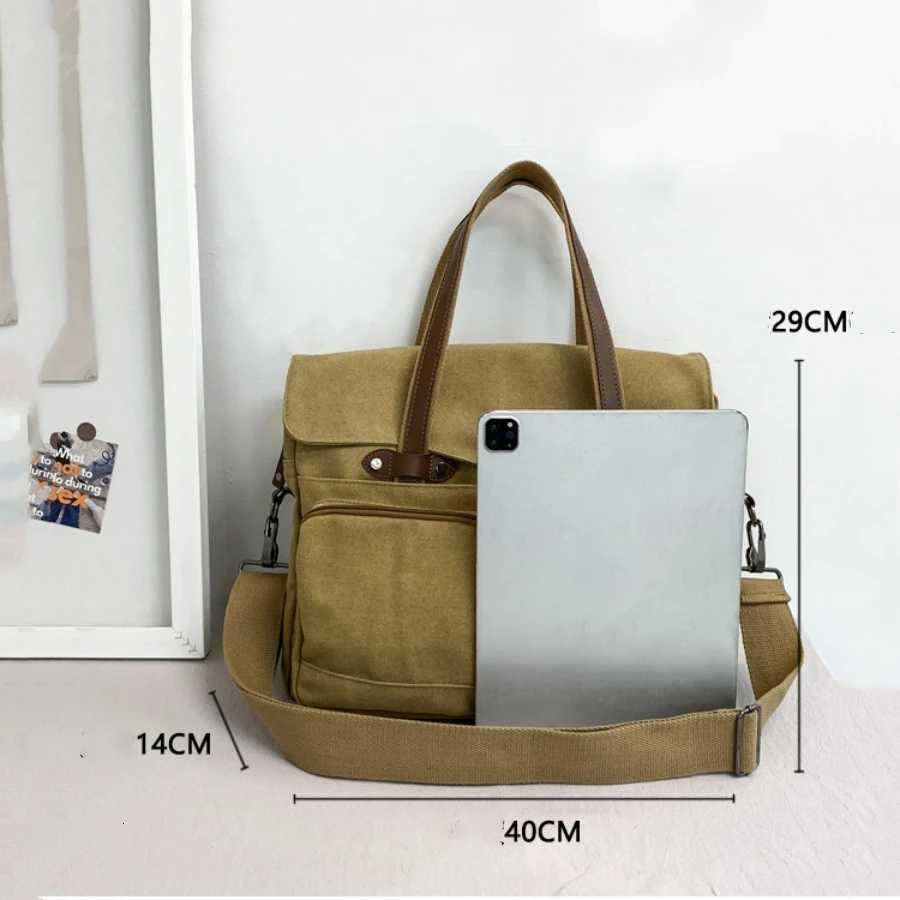 Large Capacity Briefcases Men Travel Bags Canvas Weekend Shoulder Bags Multifunctional Messenger Tote Bags With Long StrapeT251212