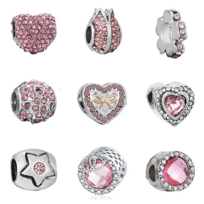 New Sier Plated Diamond Alloy Large Hole Charm Beads For DIY Bracelet Necklace Jewelry Accories Gift Y251212