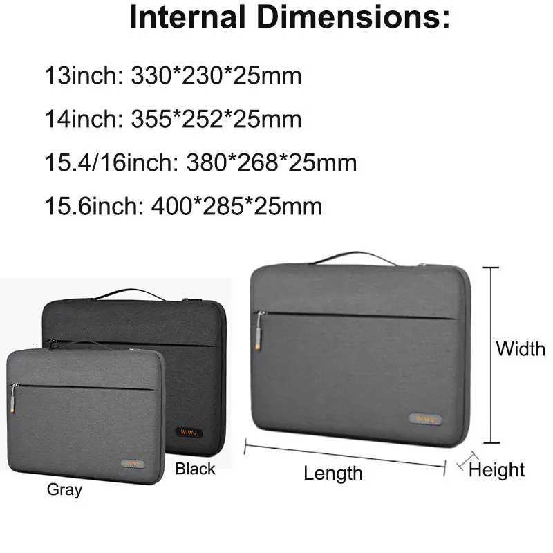WiWU Waterproof Laptop Sleeve for MacBook Pro 142 162 2024 Simple Handle Laptop Bag Case for MacBook Pro 13 Air 153 Case 2024T251212